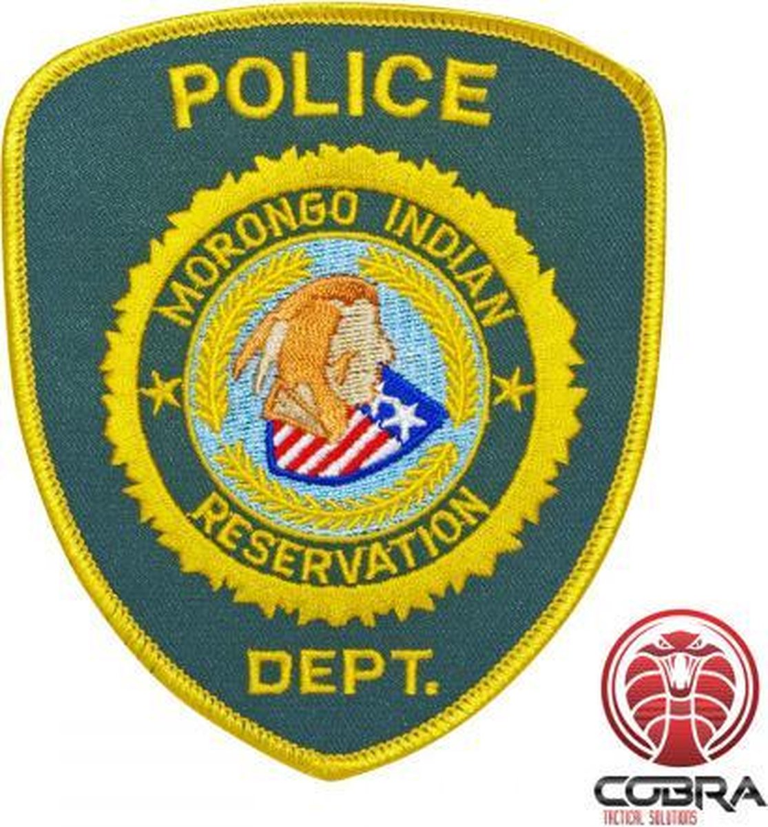 Police Dept Morongo Indian Reservation geborduurde patch embleem | Opnaai | Military Airsoft